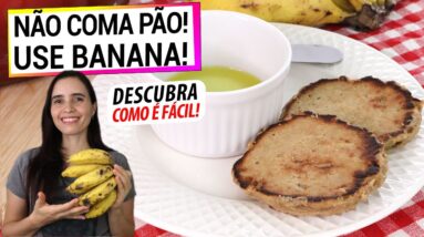 SE VOCÊ TEM BANANA E UMA PANELA, NÃO COMA PÃO! FÁCIL E SAUDÁVEL, DESCOBRI E FAÇO SEMPRE!