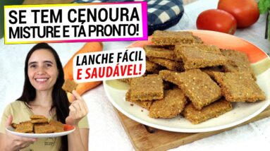 SE TEM CENOURA, FAÇA ESTA RECEITA PERFEITA PRA SUBSTITUIR O PÃO! É FÁCIL, SAUDÁVEL E SEM GLÚTEN!