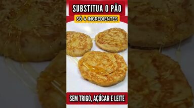 SUBSTITUA O PÃO! Só 4 INGREDIENTES - Sem Trigo, Açúcar e Leite - Simples e Saudável