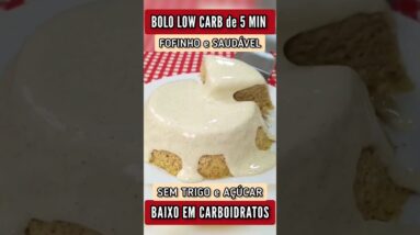 Bolo de 5 MINUTOS LOW CARB - Fofinho, Delicioso, Baixo em Carboidratos, Fácil e Saudável!