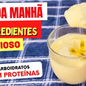 Café da Manhã de 3 INGREDIENTES, + FIBRAS E PROTEÍNAS, Poucos Carboidratos e Zero Gordura - Fácil!