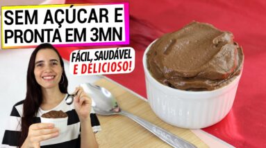 SOBREMESA SEM AÇÚCAR EM 3 MINUTOS! FÁCIL, SAUDÁVEL e ANTI-INFLAMATÓRIA, SÓ TE FAZ BEM!
