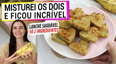 MISTURE COCO COM BANANA E TÁ PRONTO! LANCHE SAUDÁVEL MUITO FÁCIL SÓ 2 INGREDIENTES!