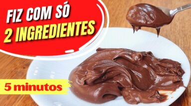 Só 2 INGREDIENTES e 5 MIN!! Brigadeiro de Colher SEM AÇÚCAR E MANTEIGA - Fácil, Rápido e Delicioso