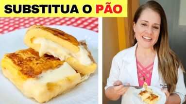 ZERO CARBOIDRATOS, 2 MIN e 3 INGREDIENTES! Substitua o Pão Fácil, Rápido e Saudável (Low Carb)