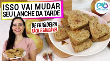 TEM MAÇÃ E UMA FRIGIDEIRA? NÃO COMA MAIS PÃO ASSIM! NÃO PARO DE FAZER FÁCIL E MUITO SAUDÁVEL!