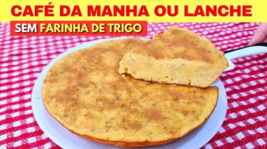 Delícia SEM TRIGO E AÇÚCAR de Frigideira! É Barato, Fácil e Rápido - Café da Manhã ou Lanche