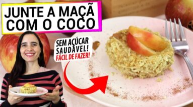 SÓ MISTURE MAÇÃ E COCO ASSIM! ESTE LANCHE SAUDÁVEL É INACREDITÁVEL DE FÁCIL!