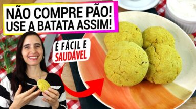 NÃO COMPRE PÃO, AMASSE SUA BATATA ASSIM! SAUDÁVEL, FÁCIL, PERFEITO PARA O LANCHE!