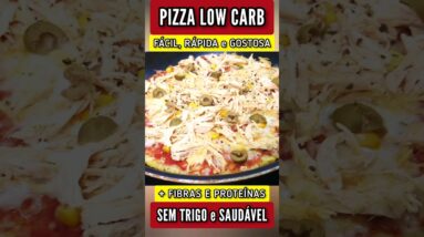 Pizza de Frigideira Low Carb Fácil e Saudável, Rica em Fibras e Proteínas - Massa Incrível!