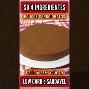 Só 4 INGREDIENTES! Poucas Calorias e Carboidratos! Delícia Fácil, Sem Açúcar e Leite e Sem Forno