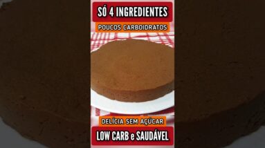 Só 4 INGREDIENTES! Poucas Calorias e Carboidratos! Delícia Fácil, Sem Açúcar e Leite e Sem Forno