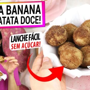 BANANA E BATATA DOCE, MISTURE ASSIM PARA ESTE LANCHE SAUDÁVEL FÁCIL! É ULTRA SABOROSO!