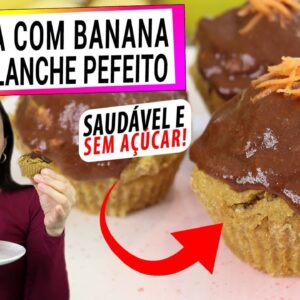 CENOURA COM BANANA, MISTURE ASSIM PARA ESTE LANCHE SAUDÁVEL FÁCIL E DELICIOSO! SEM AÇÚCAR E GLÚTEN!