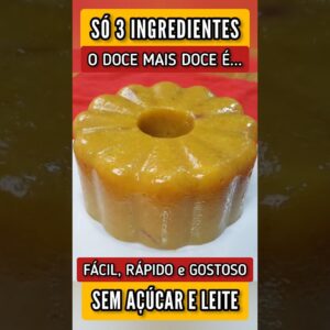 Só 3 INGREDIENTES e SABOR DE INFÂNCIA! Sem Açúcar e Leite, Fácil e Delicioso