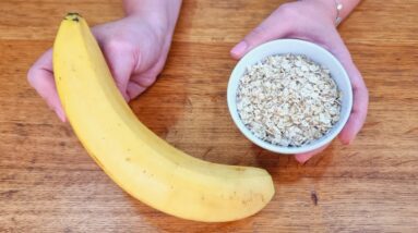 SUBSTITUA O PÃO em 3 MIN! Misture BANANA e AVEIA e vai AMAR! Sem Farinha, Açúcar e Óleo - Fácil