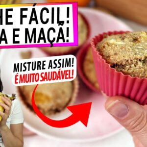 BANANA, MAÇÃ E AVEIA! AGORA SEMPRE MISTURO ASSIM PARA ESTE LANCHE SAUDÁVEL!