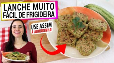 RALE A ABOBRINHA ASSIM PARA ESTE LANCHE SAUDÁVEL DE FRIGIDEIRA! NUNCA VI RECEITA TÃO FÁCIL!