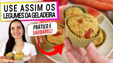 USE ESTES LEGUMES DA GELADEIRA PARA ESTE LANCHE SAUDÁVEL FÁCIL! PRONTO EM MINUTOS, DELICIOSO!