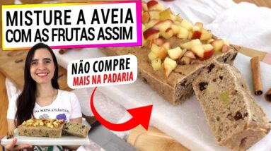 TEM AVEIA? SEM AÇÚCAR, NÃO COMPRE MAIS NA PADARIA! ESTE LANCHE SAUDÁVEL É FÁCIL E SAUDÁVEL!