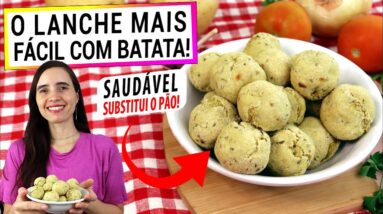 TEM BATATA? ENTÃO FAÇA ESTA RECEITA PERFEITA PARA O LANCHE! SUBSTITUI O PÃO E É FÁCIL!