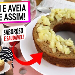 SE TEM AVEIA, MISTURE COM O ABACAXI ASSIM! SAUDÁVEL, É PERFEITO PARA O LANCHE DA TARDE!