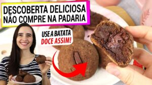 DESCOBRI PARA O LANCHE DA TARDE E NÃO PARO DE FAZER! SÓ AMASSAR UMA BATATA DOCE, É SAUDÁVEL E FÁCIL!