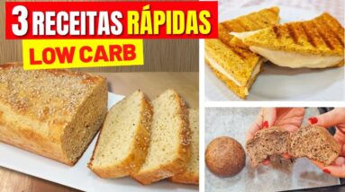 3 PÃES PARA DIABETES - LOW CARB, Rápidos, Deliciosos, Baratos, Fáceis e Saudáveis