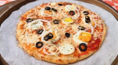 SÓ 2 INGREDIENTES! Massa de Pizza LOW CARB - SEM FARINHA, OVO E TRIGO - Deliciosa e Rápida!